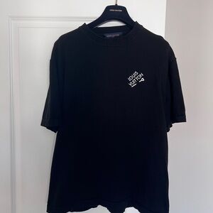 Authentic Louis Vuitton Logo with Pin Knit T shirt